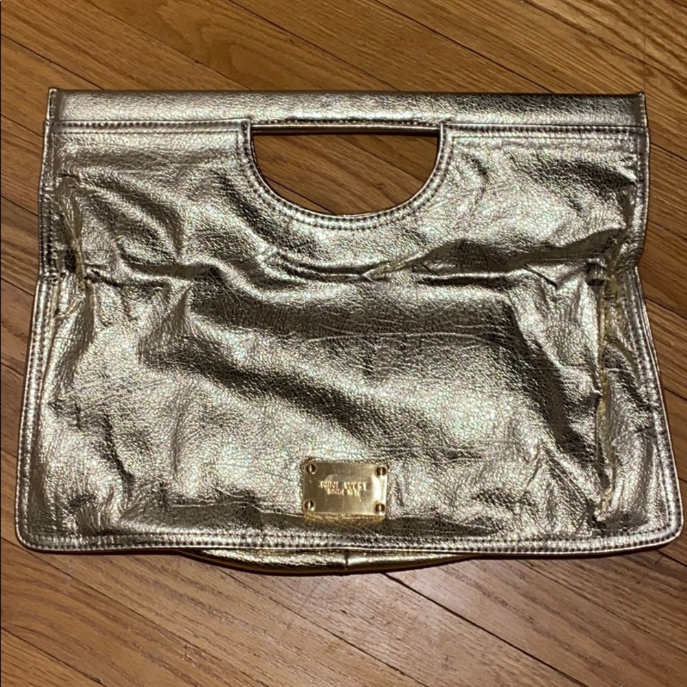 Nine West Gold Handbag/Clutch